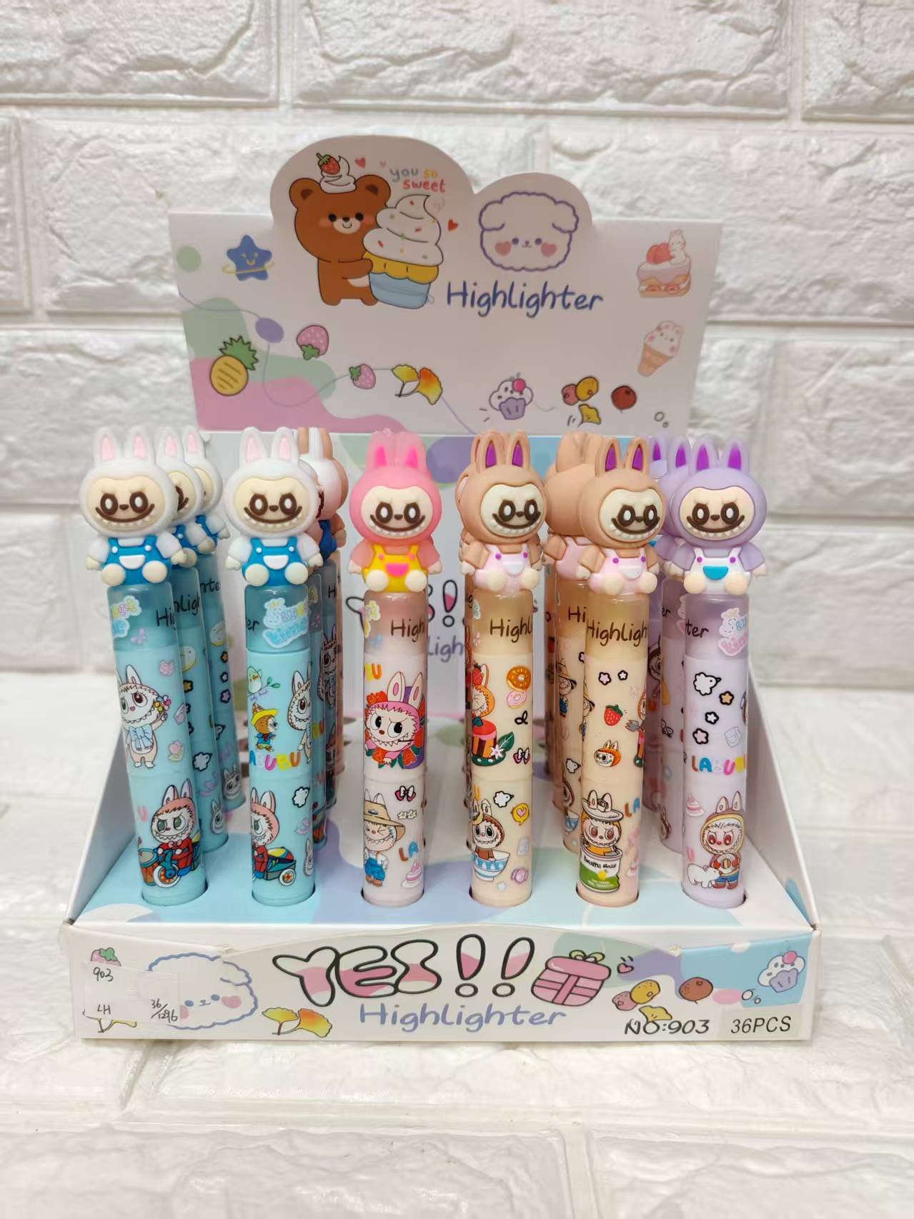 Labubu anime highlighter 36pcs a set