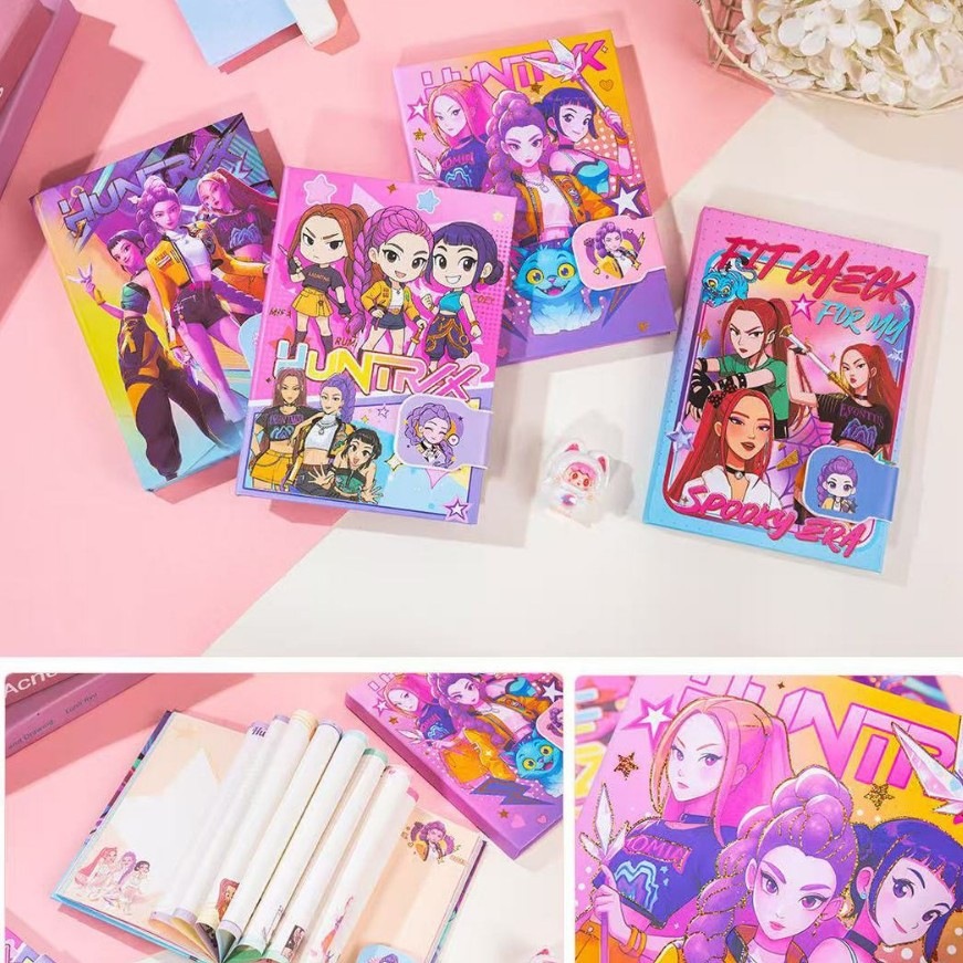 Kpop demon hunters anime notebook 4pcs a set