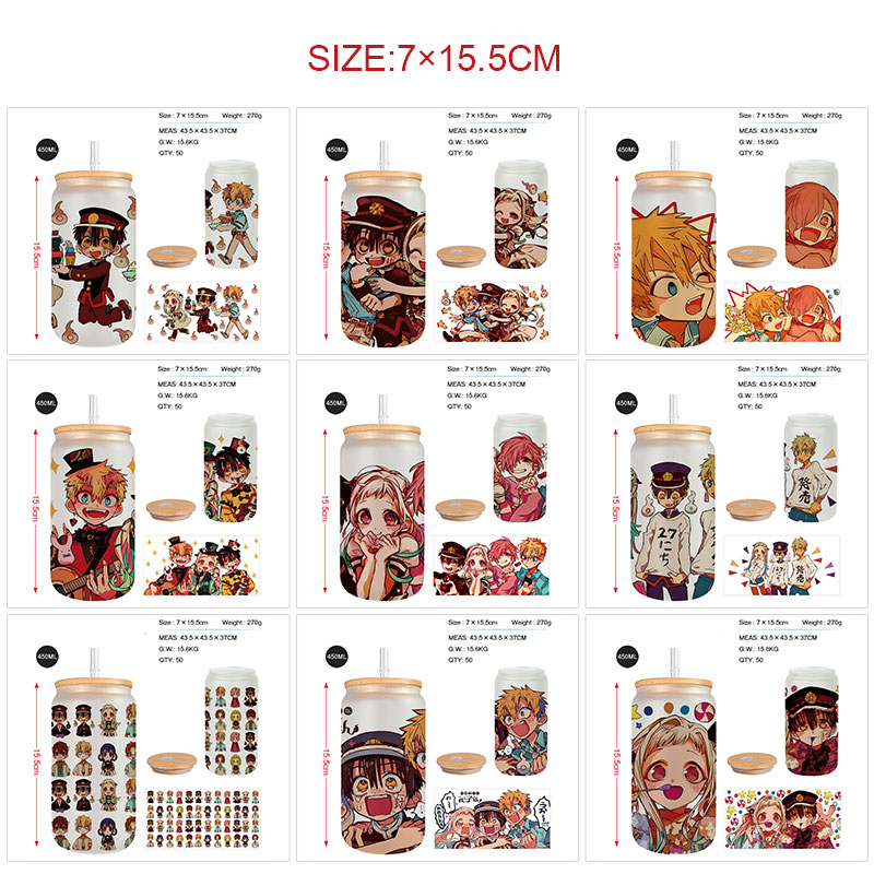 Toilet-bound hanako-kun anime glass cup 450ml
