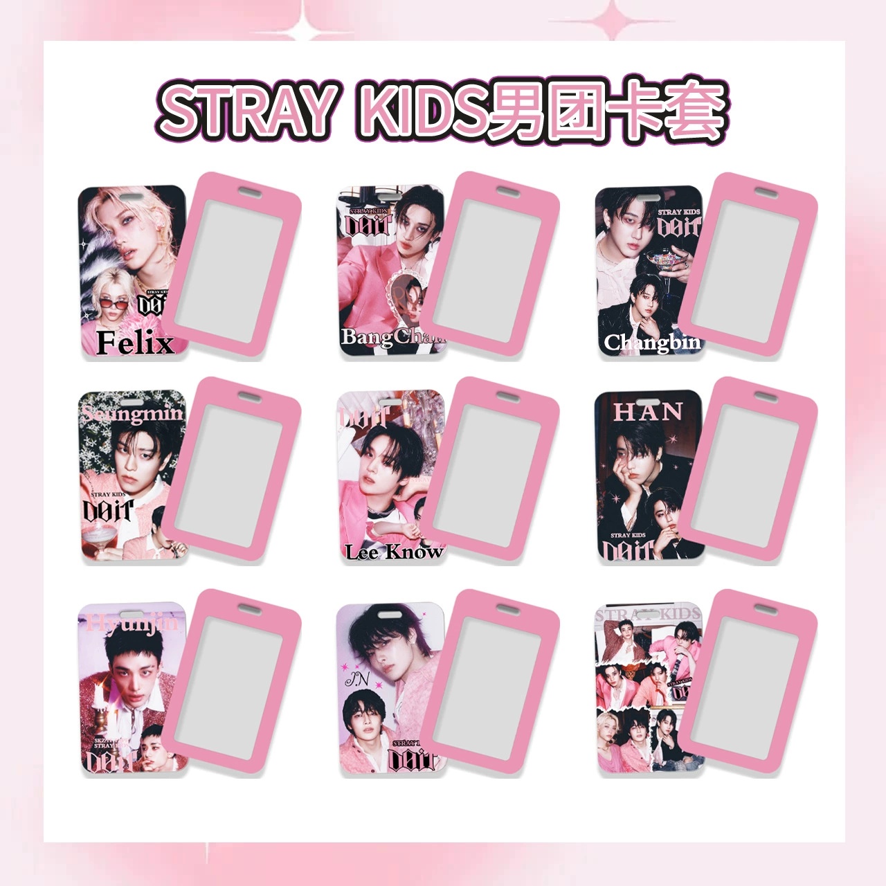 Straykids anime card holder