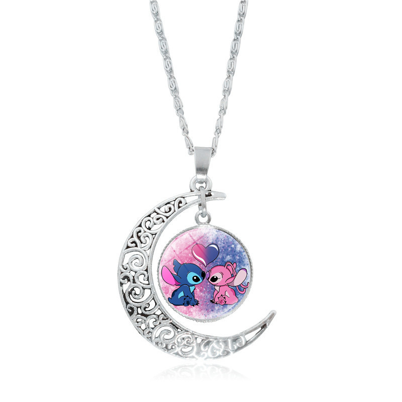 stitch anime necklace
