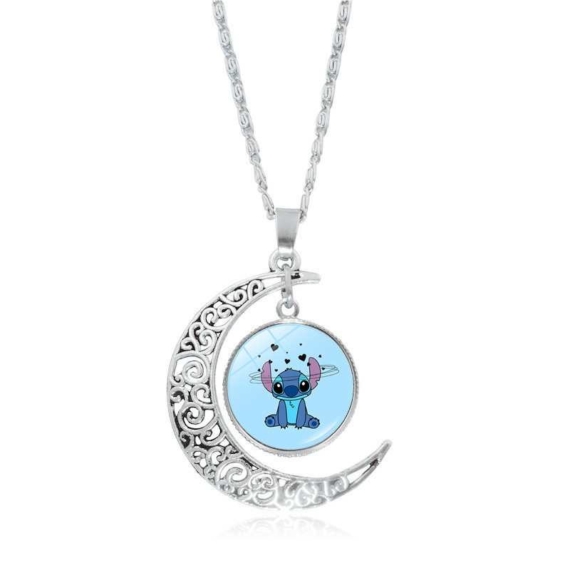 stitch anime necklace