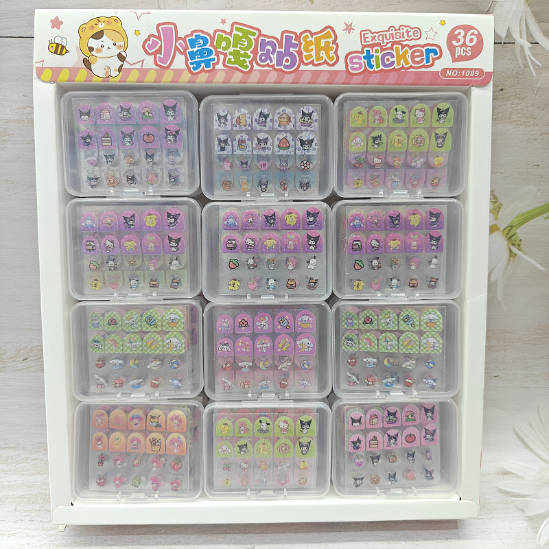 Kuromi anime childrens nail stickers 36pcs a set