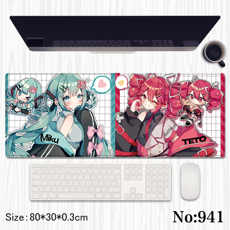 Hatsune Miku anime mouse pad 80*30*0.3cm