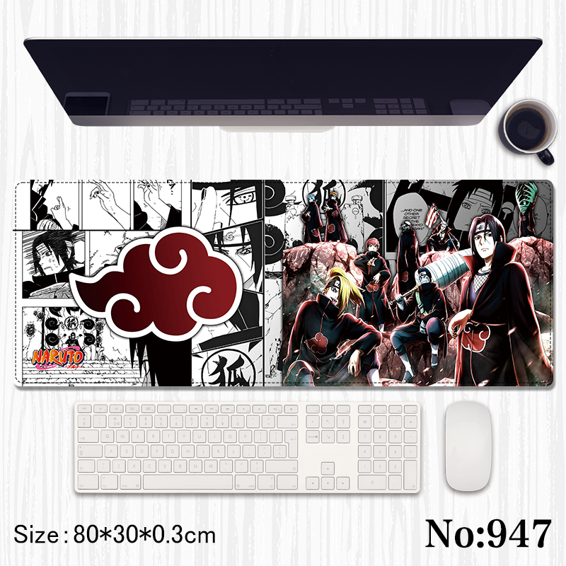 Naruto anime mouse pad 80*30*0.3cm