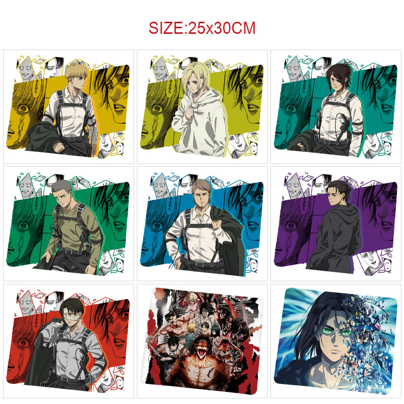 Attack on Titan anime mouse pad 25*30cm
