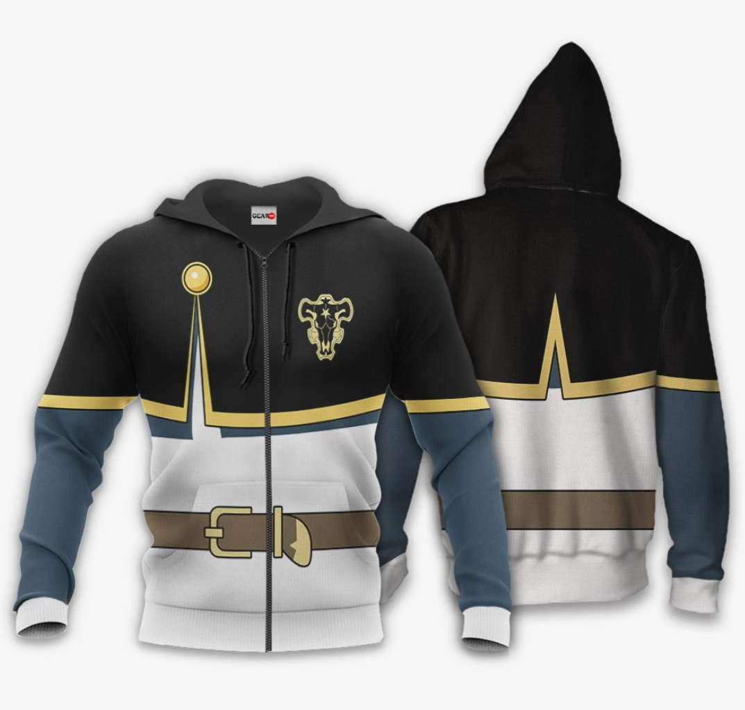 Black clover anime hoodie