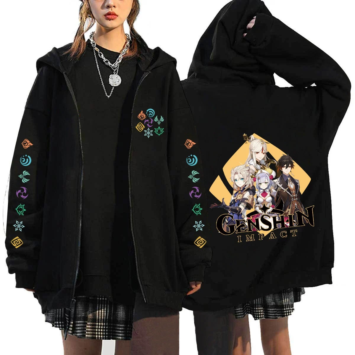 Genshin Impact anime hoodie