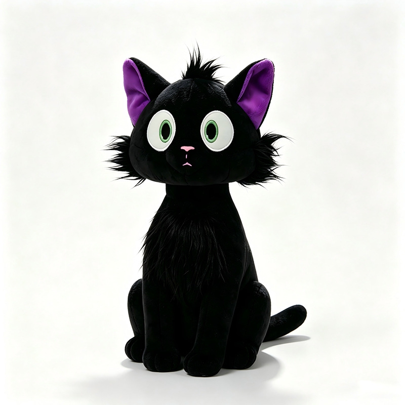 Gatto nero anime plush doll 25cm