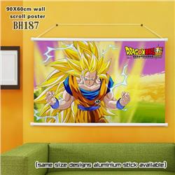Dragon Ball White Plastic rod Cloth painting Wall Scroll 60X90CM BH187