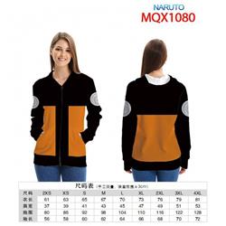 Naruto Full color zipper hooded Patch pocket Coat Hoodie 9 sizes from XXS to 4XL MQX1080