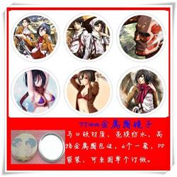 Attack on Titan Mirror 75mm 6 pcs