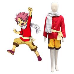 Fairy Tail Dragon Slayers Natsu Dragneel Kid Uniform Anime Cosplay Costume  XXS XS S M L XL XXL XXXL 7 days prepare