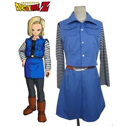 Dragonball Z Android No.18 Cosplay Costume XXS XS S M L XL XXL XXXL 7 days prepare