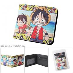 One Piece Full color PU silk screen two fold short card holder wallet Style B