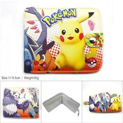 Pokemon Pikachu Full color short Snap button Wallet -MK-037