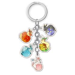 pokemon anime double side acrylic keychain