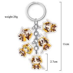 attack on titan anime double side acrylic keychain