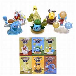Pokemon a set of six Boxed Figure Decoration Model 10CM 610G 9X12X18CM