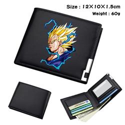 dragon ball Black short folding leather wallet