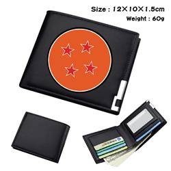 dragon ball Black short folding leather wallet