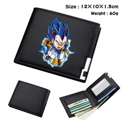 dragon ball Black short folding leather wallet