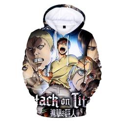 attack on titan anime 3d printed hoodie 2xs to 4xl
