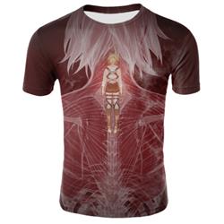 attack on titan anime 3d printed tshirt 2xs to 4xl