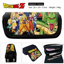 Dragon Ball Anime double layer multifunctional canvas pencil bag stationery box wallet 20X10X7.5CM 140G Style G
