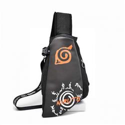 Naruto Anime shoulder chest bag PU canvas belt bag 21X6.5X29CM shoulder strap length 118CM 0.32KG