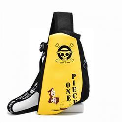 One Piece Anime shoulder chest bag PU canvas belt bag 21X6.5X29CM shoulder strap length 118CM 0.32KG