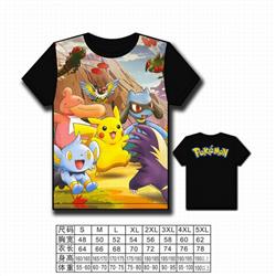 Pokemon Full color printed short-sleeved T-shirt S M L XL 2XL 3XL 4XL 5XL