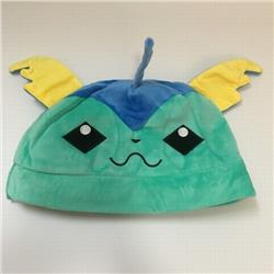Pokemon Vaporeon Cartoon plush cosplay warm hat 30X20CM 100G