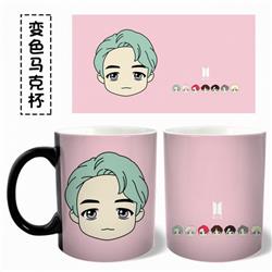 BTS RM Q version color changing cup high 9.6CM diameter 8.3CM