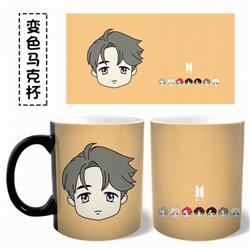 BTS JIMIN Q version color changing cup high 9.6CM diameter 8.3CM