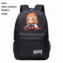 Demon Slayer Kimets Rengoku Kyoujurou Anime 600D Canvas Backpack Waterproof School Bag 48X17X35CM 400G