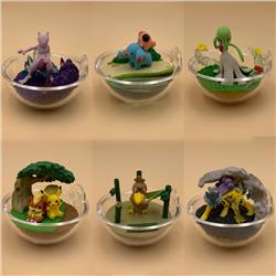 Pokemon a set of 6 Boxed Figure Decoration Model Color box size:7X7X10CM 690G