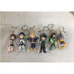 my hero academia anime figure keychain