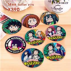 My Hero Academia a set of 8 models Tinplate coated badge 6CM X390