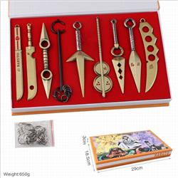 Naruto boxed keychain necklace pendant ornament a set of 9