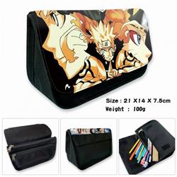 Naruto-2B Anime double layer multifunctional canvas pencil bag wallet 21X14X7.5CM 100G