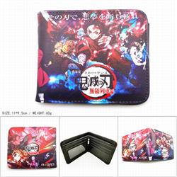 Demon Slayer Kimets Short color picture two fold wallet 11X9.5CM 60G-HK-604