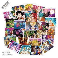 dragon ball anime waterproof stickers set(30pcs a set) price for 5 set
