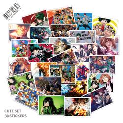 my hero academia anime waterproof stickers set(30pcs a set) price for 5 set