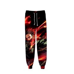 demon slayer anime 3d printed pants 2xs to 4xl