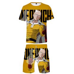 one punch man anime 3d printed tshirt pants set 2xs to 4xl