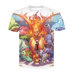 pokemon anime 3d printed tshirt 2xs to 4xl