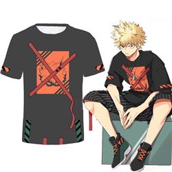 my hero academia anime 3d printed tshirt