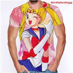sailormoon anime 3d printed tshirt