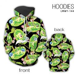 Rick and Morty Anime full color zipper hooded sweater M L XL 2XL LMWY145